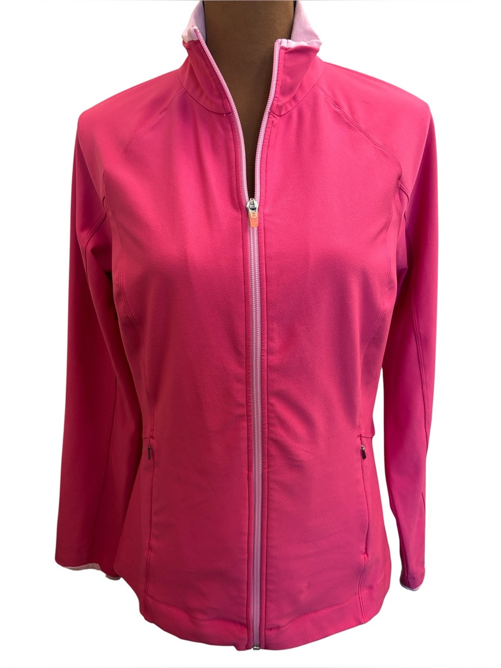 Lucy LucyTech Pink Running Jacket Full Zip Fitted Size M